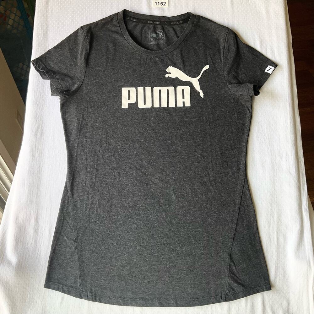 Puma Women’s Short Sleeve T-shirt size S, Solid Gray